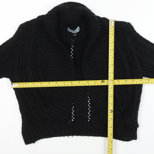 Red Herring Girls Black Shrug Cardigan Age 11-12 Years Knit Jumper