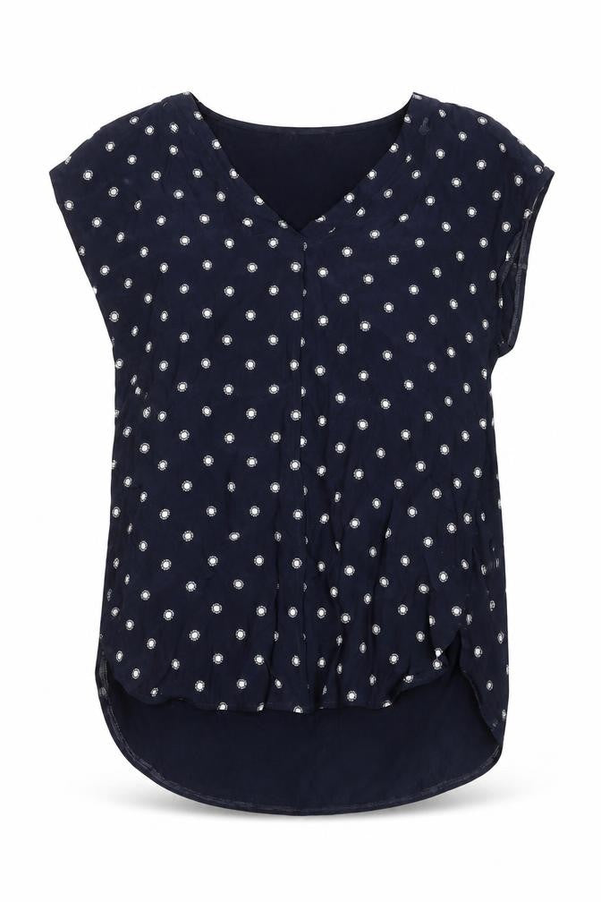 Marks and Spencer Women’s Blue Polka Dot Blouse Size 6 Viscose Tunic