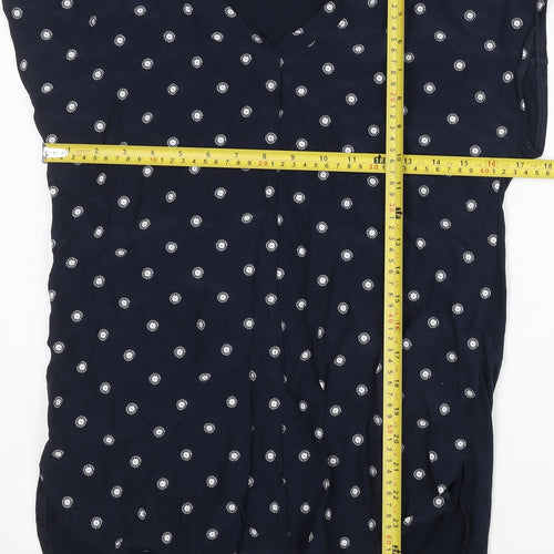 Marks and Spencer Women’s Blue Polka Dot Blouse Size 6 Viscose Tunic
