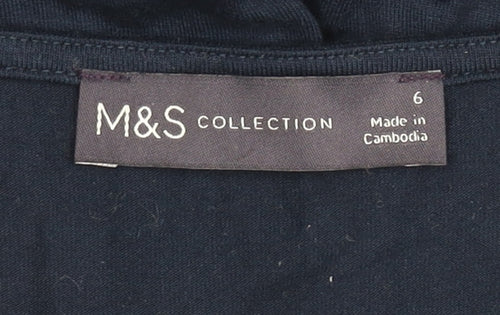 Marks and Spencer Women’s Blue Polka Dot Blouse Size 6 Viscose Tunic