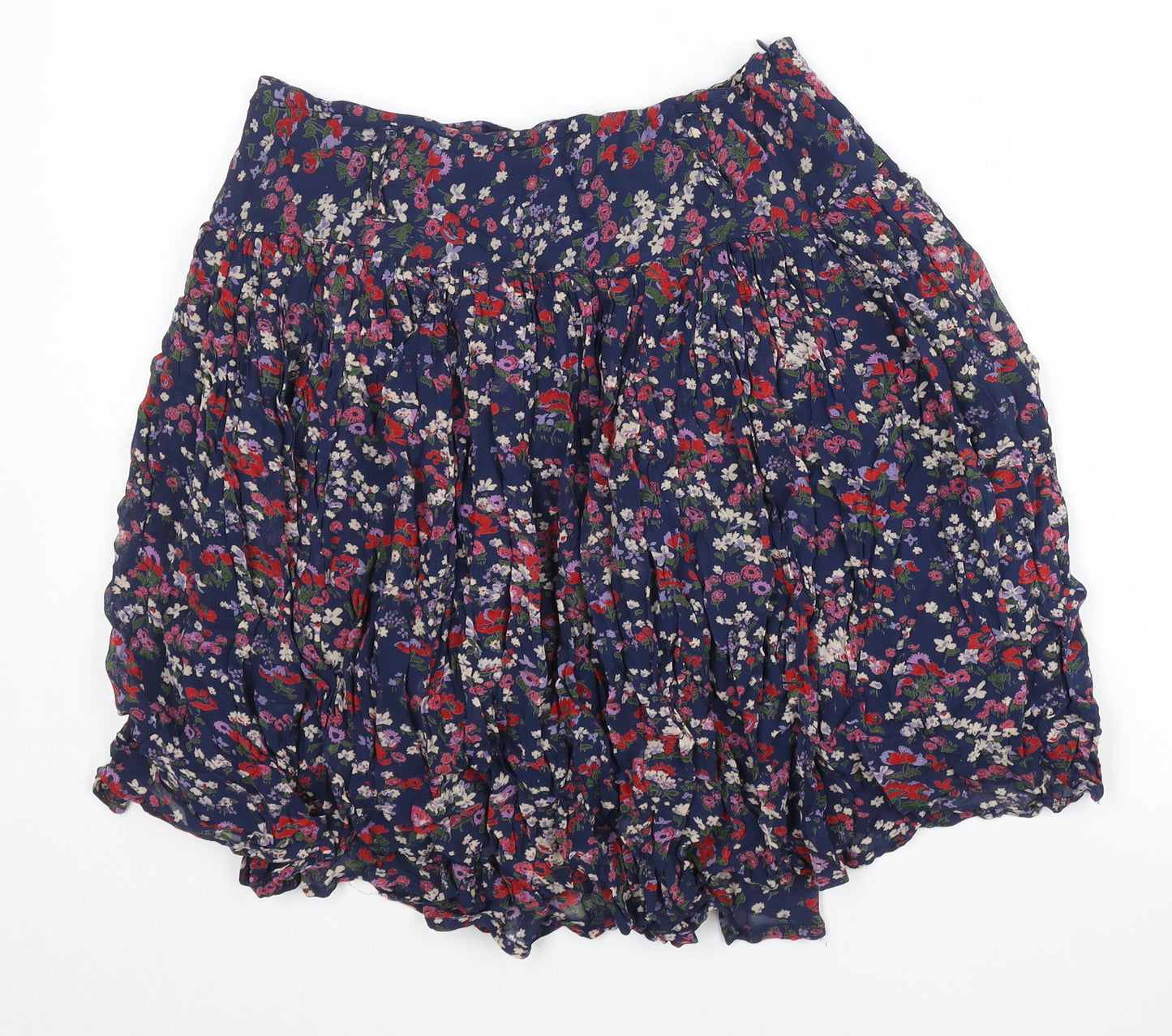 Linea Weekend Womens Blue Floral Peasant Skirt Size 8 Summer Boho