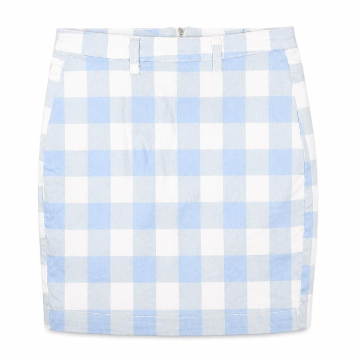 Missguided Women Blue Check Mini Skirt Size 8 Pencil Style