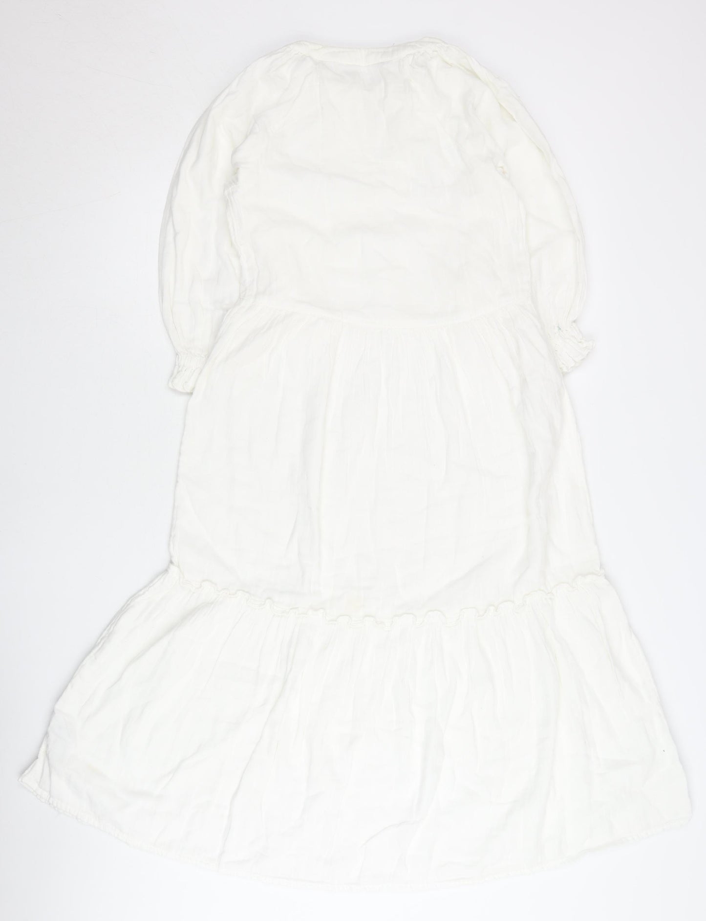 Accessorize Women’s White Cotton Kaftan Midi Dress XS UK 6