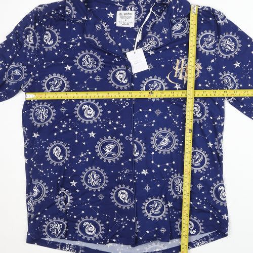 Harry Potter Womens Blue Long Sleeve Pyjama Top Shirt Style S 10-12