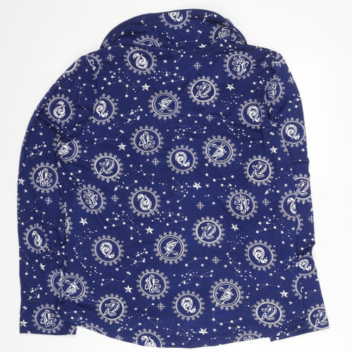 Harry Potter Womens Blue Long Sleeve Pyjama Top Shirt Style S 10-12