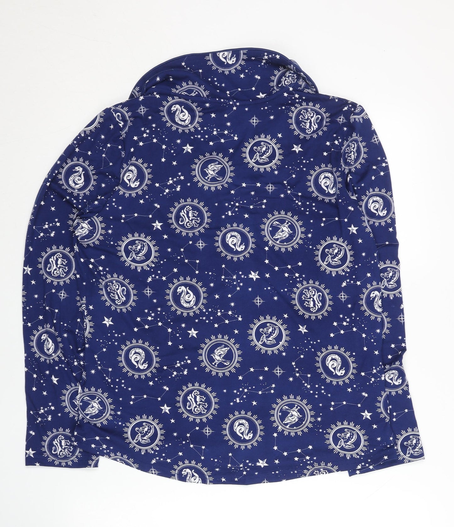 Harry Potter Womens Blue Long Sleeve Pyjama Top Shirt Style S 10-12