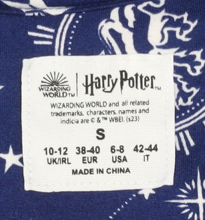 Harry Potter Womens Blue Long Sleeve Pyjama Top Shirt Style S 10-12