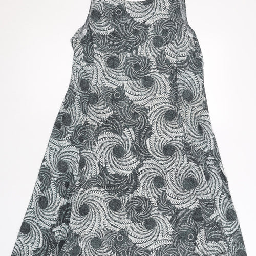 MoDA Mey Lou Mey Women’s Grey Geometric A-Line Knee Length Dress L