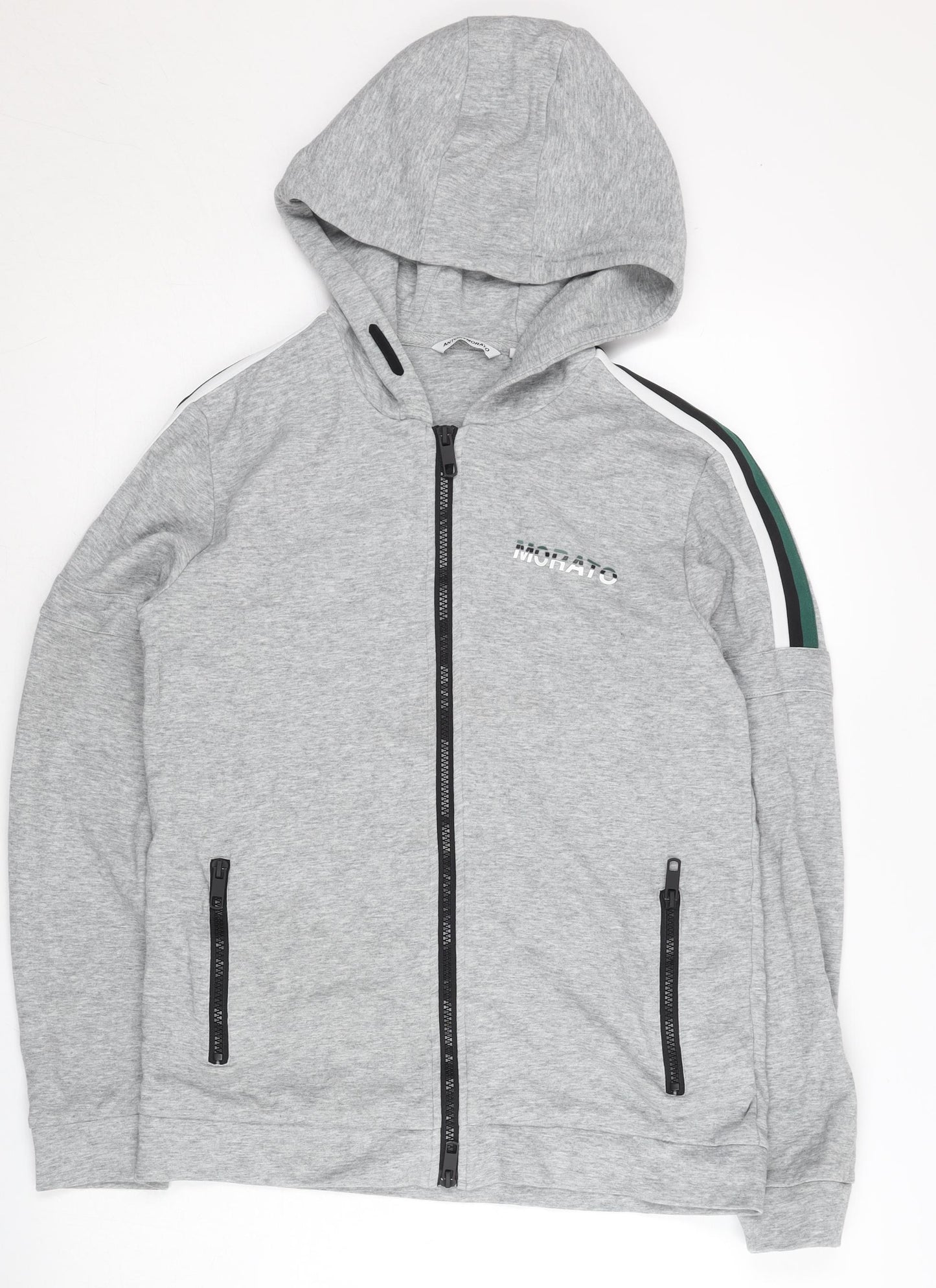 Antony Morato Teens Grey Full Zip Hoodie Size 14 Regular Fit