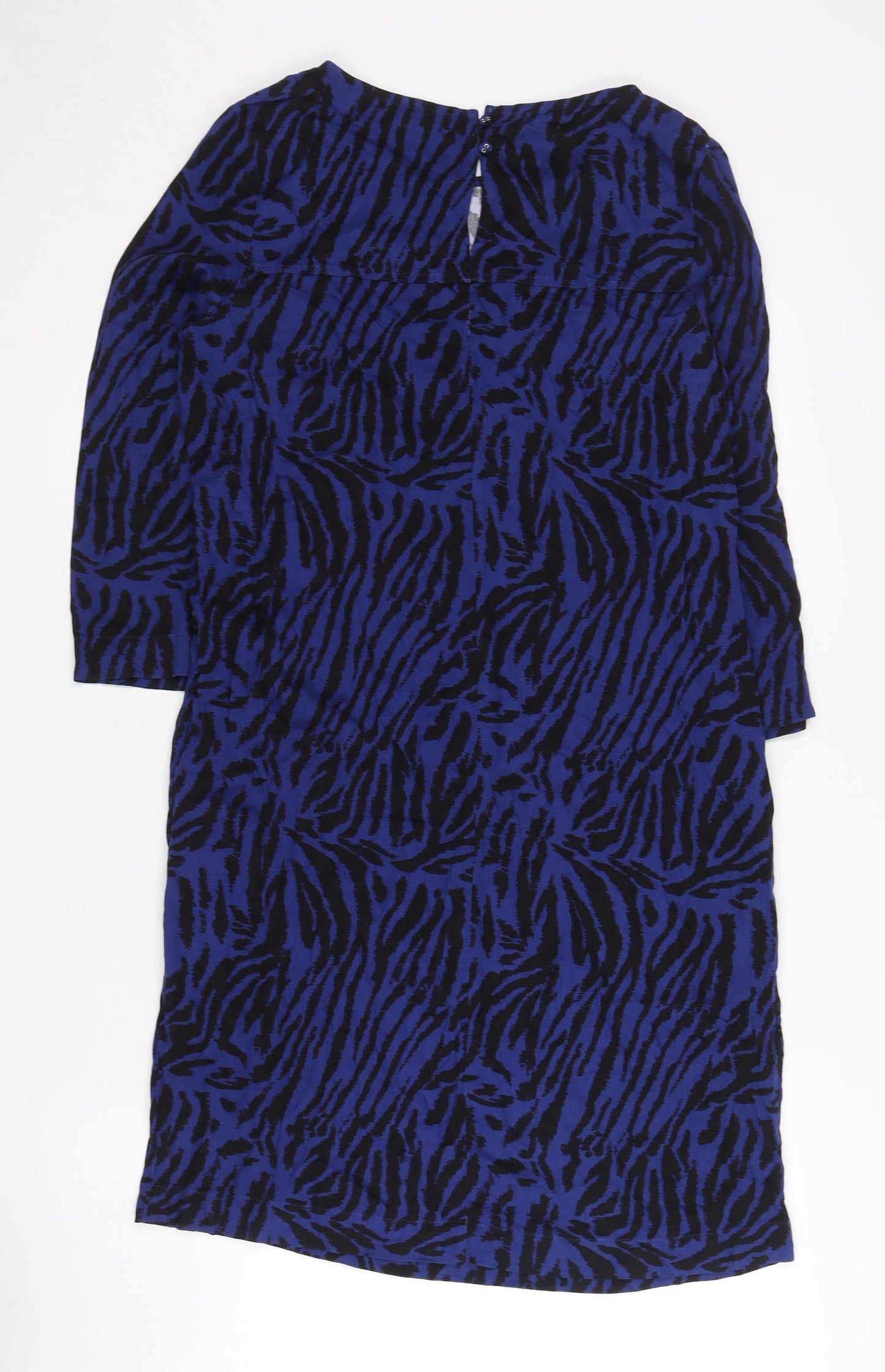 Marks and Spencer Womens Blue Animal Print Shift Dress Size 8