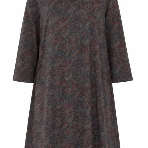 Being Casual Women’s Multicoloured A-Line Dress UK 24 V-Neck 3/4 Sleeve