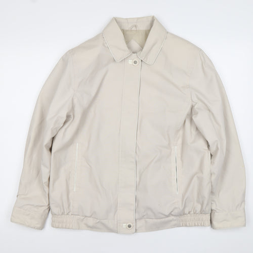 BHS Women Beige Jacket Size 14 Basic Casual Spring Coat