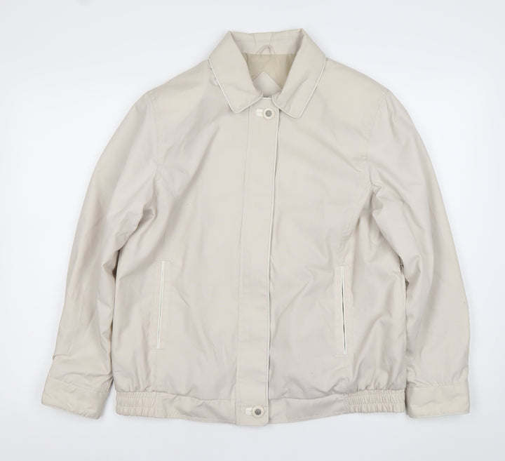 BHS Women Beige Jacket Size 14 Basic Casual Spring Coat