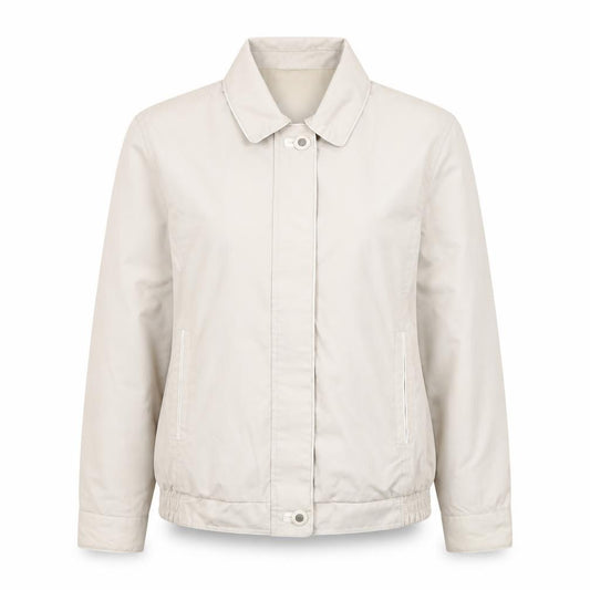 Front view of BHS Women Beige Jacket, size 14, Basic Casual Spring Coat