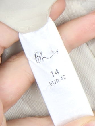 BHS Women Beige Jacket Size 14 Basic Casual Spring Coat