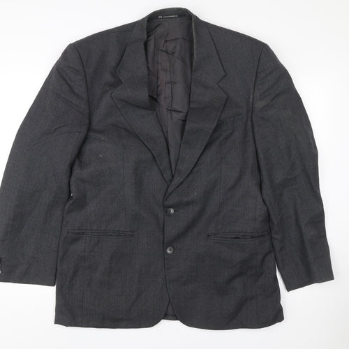 Chatsworth Men’s Grey Wool Blazer Jacket Size 40R Single Breasted