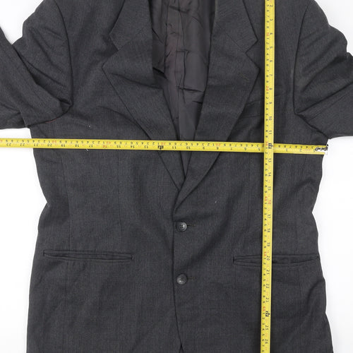 Chatsworth Men’s Grey Wool Blazer Jacket Size 40R Single Breasted