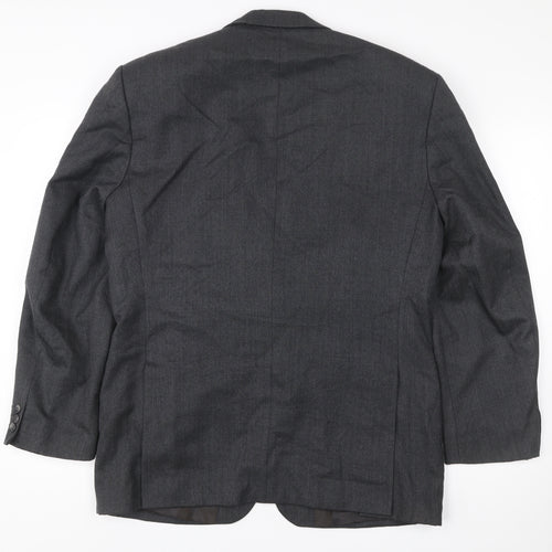 Chatsworth Men’s Grey Wool Blazer Jacket Size 40R Single Breasted