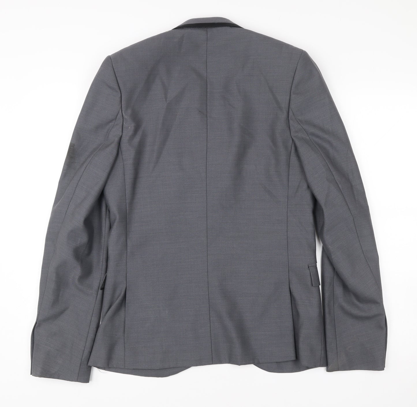 Topman Men's Grey Slim Fit Blazer Jacket Size 36 Chest Formal