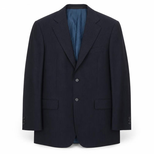 Marks & Spencer Men’s Blue Pinstripe Wool Blend Blazer Jacket 38R