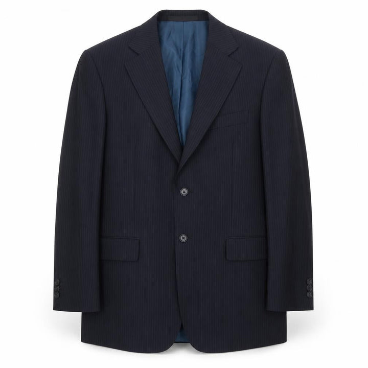 Marks & Spencer Men’s Blue Pinstripe Wool Blend Blazer Jacket 38R