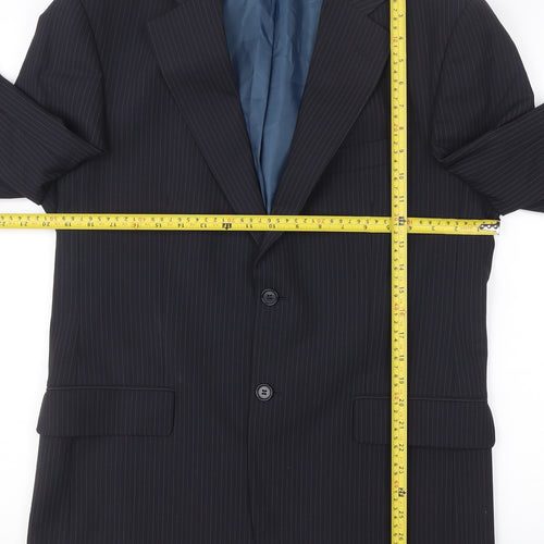 Marks and Spencer Men’s Blue Pinstripe Wool Blend Blazer Jacket 38R