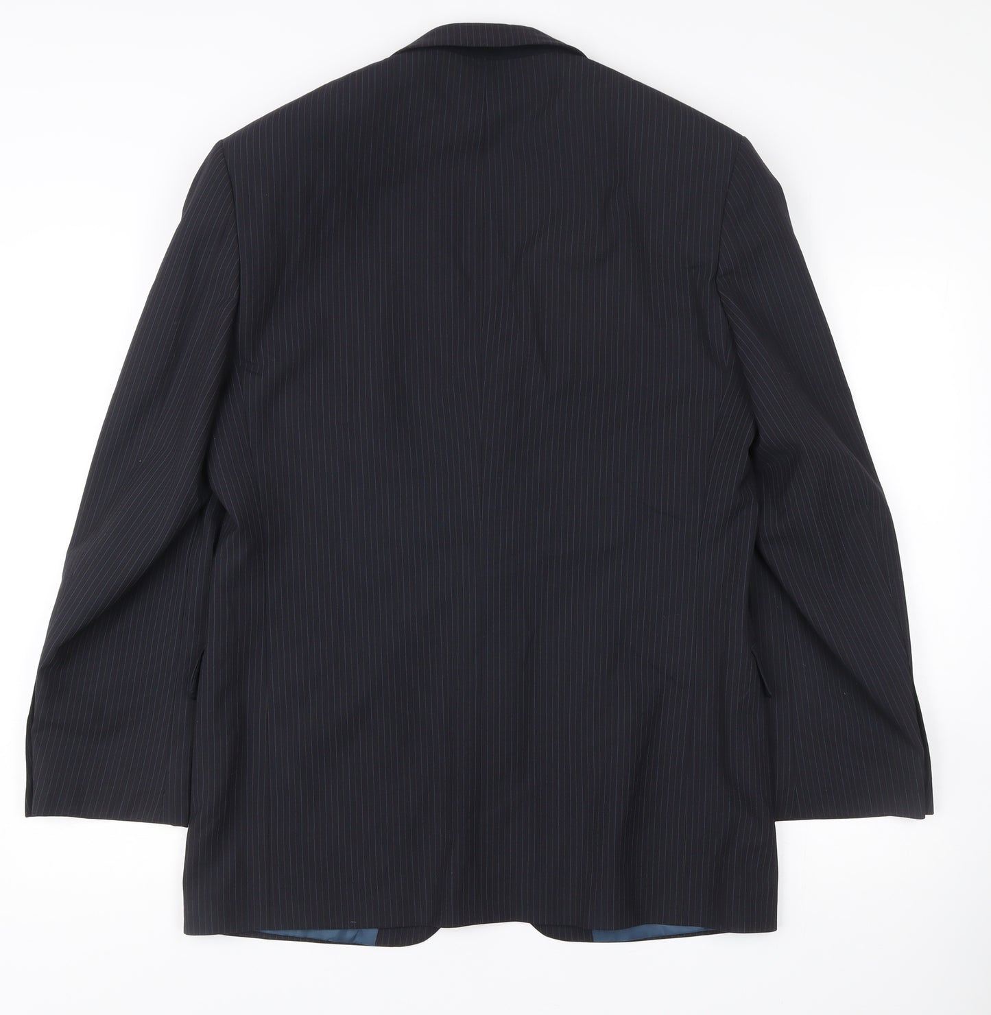 Marks and Spencer Men’s Blue Pinstripe Wool Blend Blazer Jacket 38R