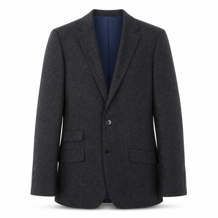 Greenwoods Men’s Grey Wool Blend Blazer Jacket Size 36R