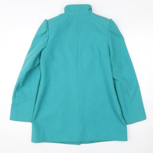 F&F Women’s Green Button Up Mid-Length Coat Size 10