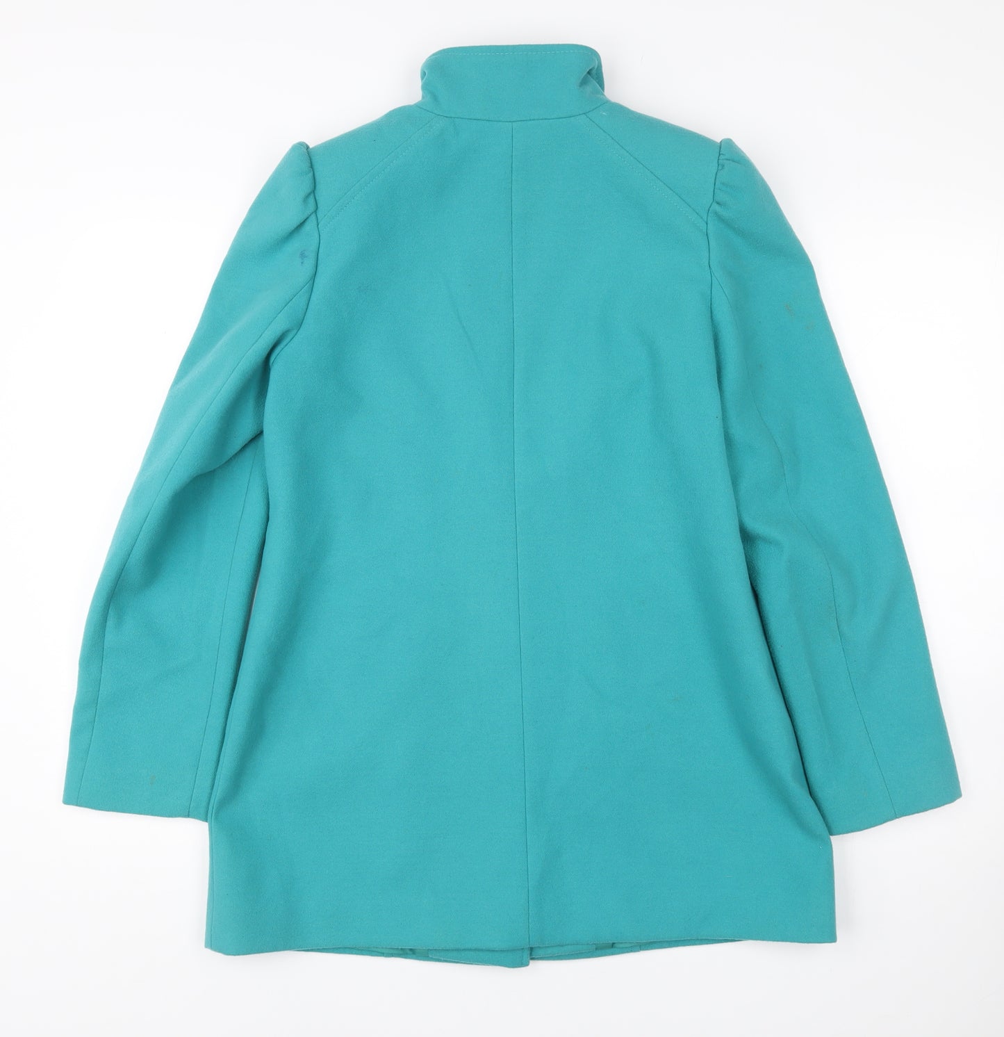 F&F Women’s Green Button Up Mid-Length Coat Size 10
