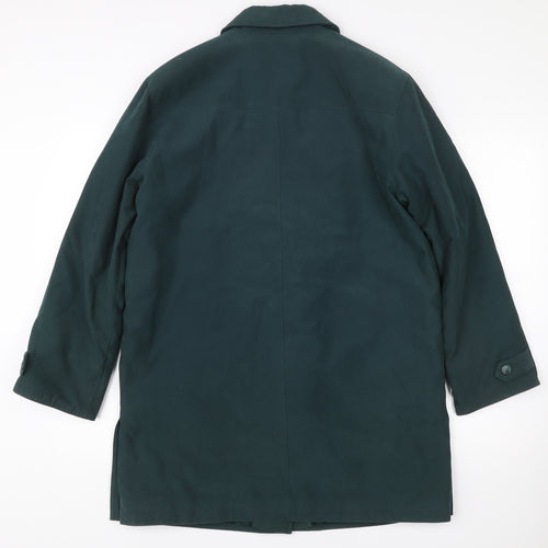 Nuage Womens Green Size 10 Mid-Length Overcoat Polyester Nylon