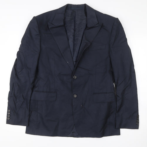 Hugo Boss Men's Blue 42R Blazer Jacket Cotton Business Formal