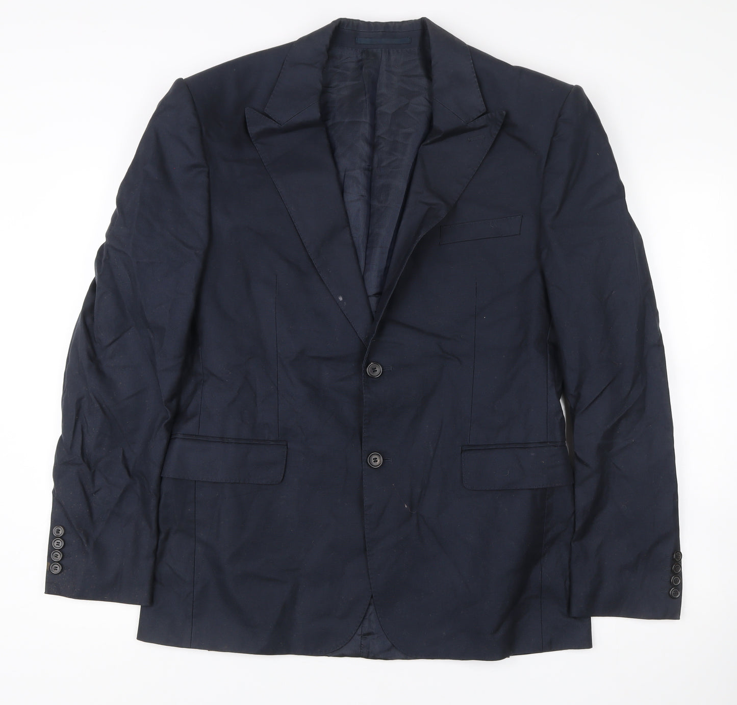 Hugo Boss Men's Blue 42R Blazer Jacket Cotton Business Formal