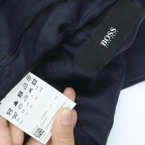 Hugo Boss Men's Blue 42R Blazer Jacket Cotton Business Formal