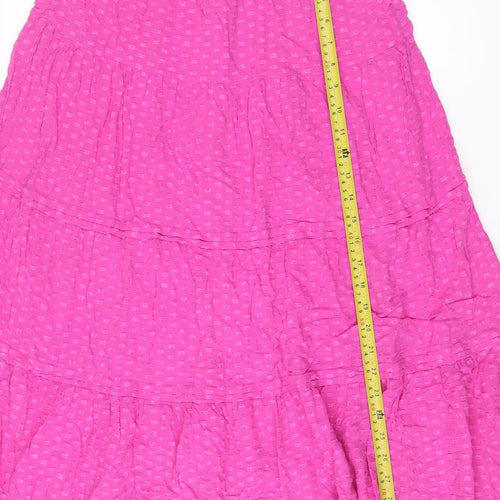 Hush Women’s Pink Bohemian Midi Peasant Skirt Size 10
