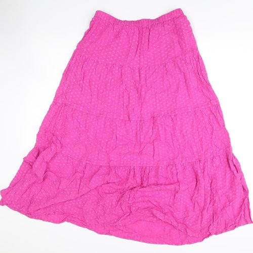 Hush Women’s Pink Bohemian Midi Peasant Skirt Size 10