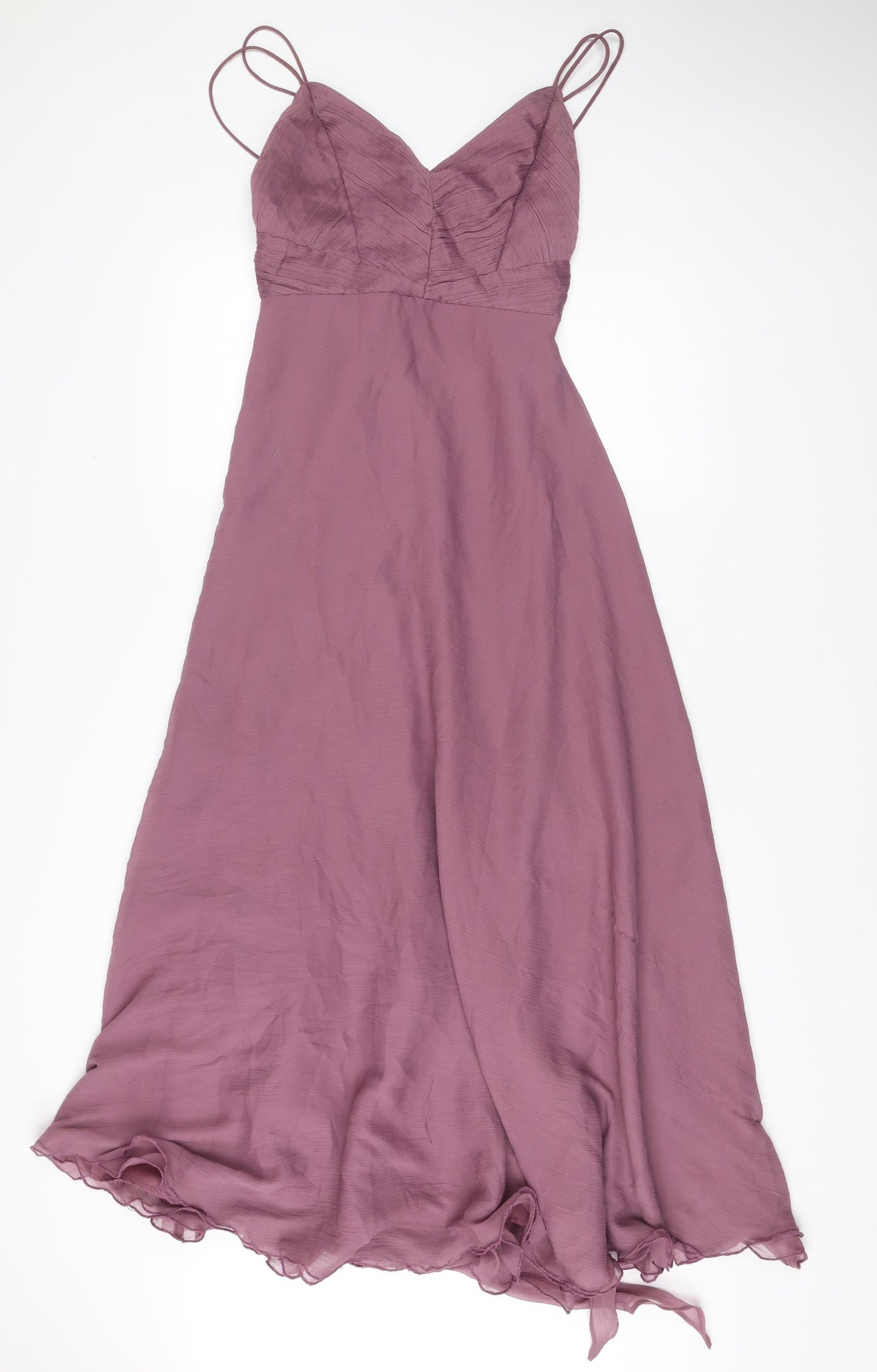 ASOS Women’s Purple Size 8 Midi Slip Dress V-Neck Cocktail Party