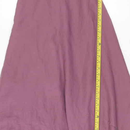 ASOS Women’s Purple Size 8 Midi Slip Dress V-Neck Cocktail Party