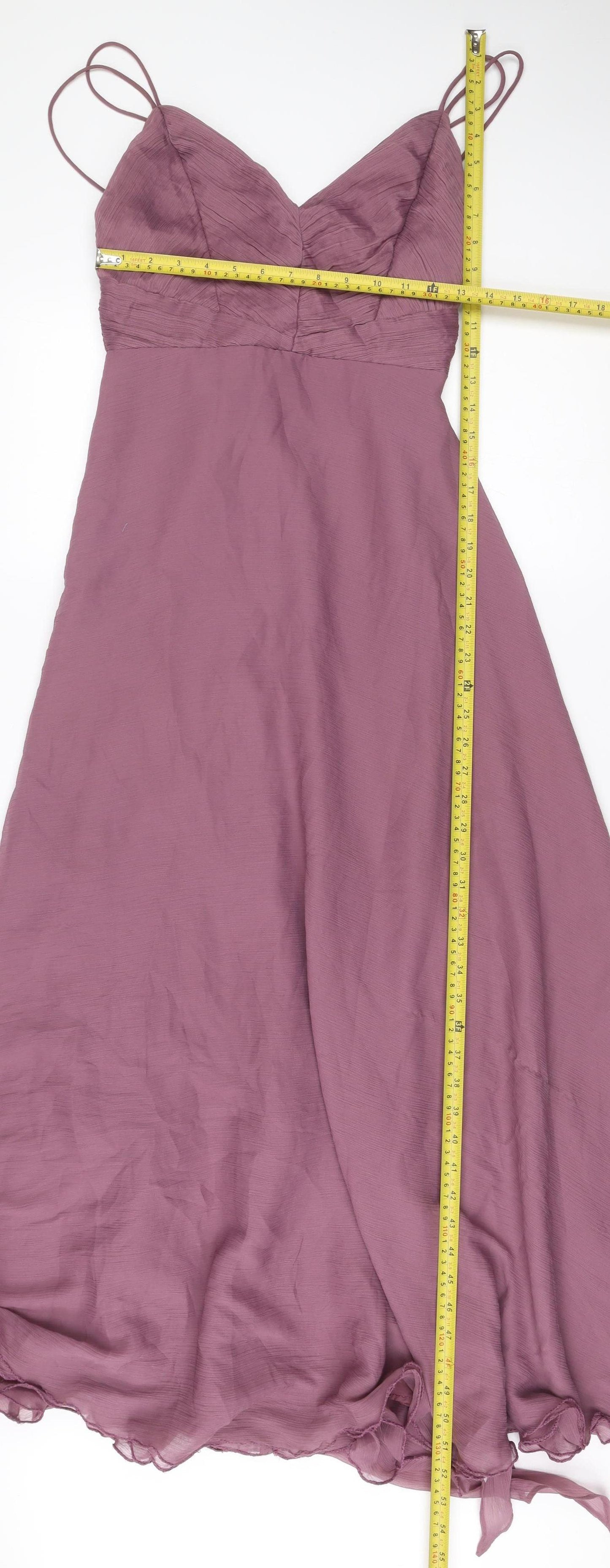 ASOS Women’s Purple Size 8 Midi Slip Dress V-Neck Cocktail Party
