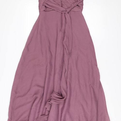 ASOS Women’s Purple Size 8 Midi Slip Dress V-Neck Cocktail Party