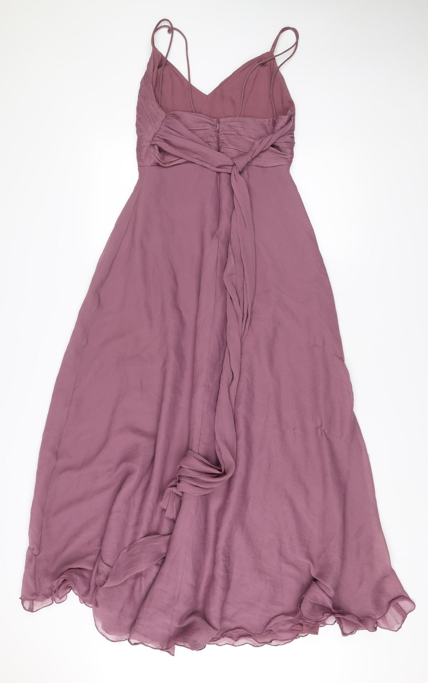 ASOS Women’s Purple Size 8 Midi Slip Dress V-Neck Cocktail Party