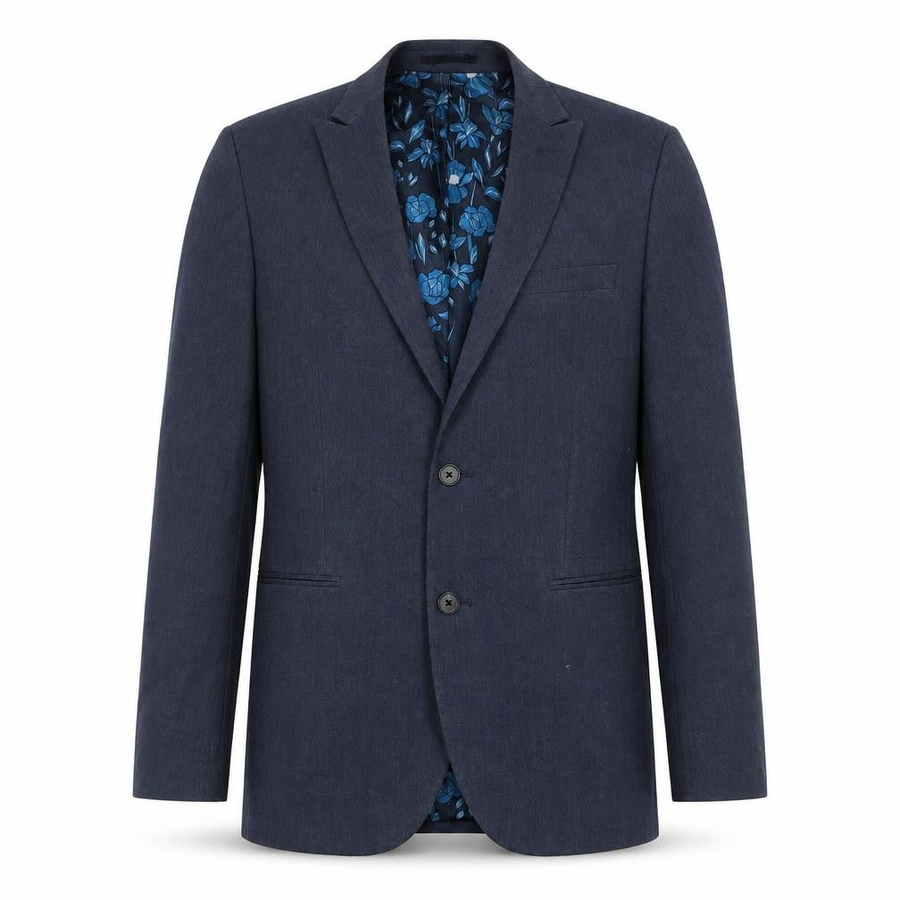 Front view of Next Men's Blue 38in Regular Fit Two-Button Blazer Jacket