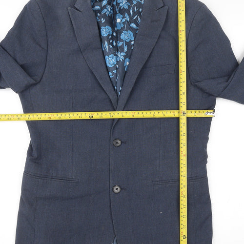 Next Men's Blue 38in Regular Fit Two-Button Blazer Jacket