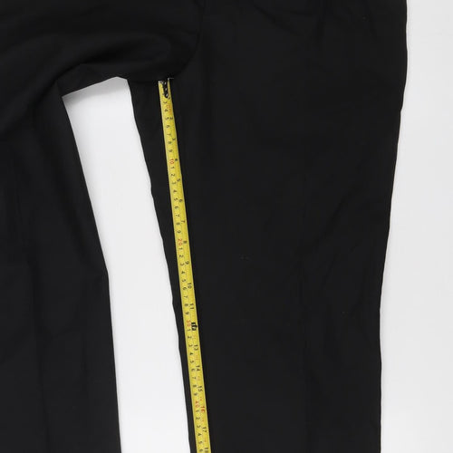 James Barry Unisex Adults Black Wool Blend Formal Dress Trousers Size 36R