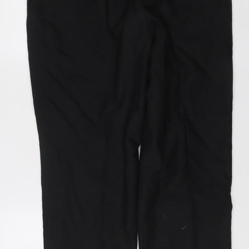 James Barry Unisex Adults Black Wool Blend Formal Dress Trousers Size 36R