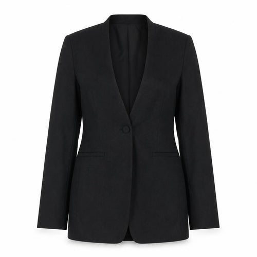 H&M Women’s Black Slim Fit Blazer Jacket Size 6 One Button Workwear