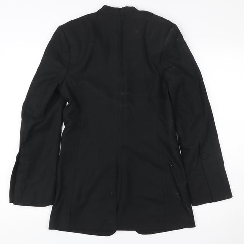 H&M Women’s Black Slim Fit Blazer Jacket Size 6 One Button Workwear
