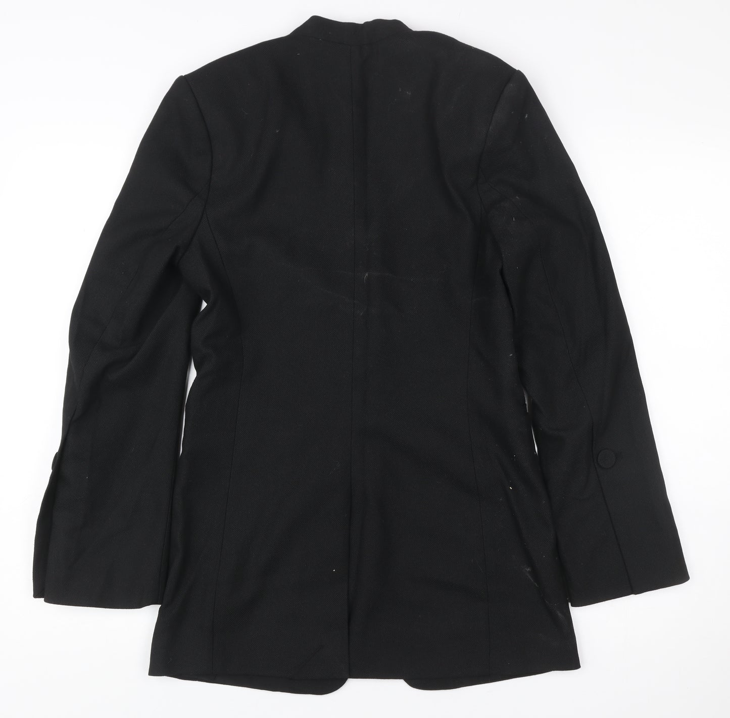 H&M Women’s Black Slim Fit Blazer Jacket Size 6 One Button Workwear
