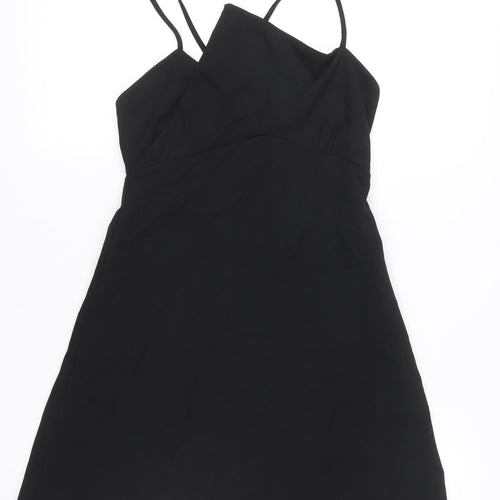 Zara Women’s Black Slip Dress S Short Strappy V-Neck Party