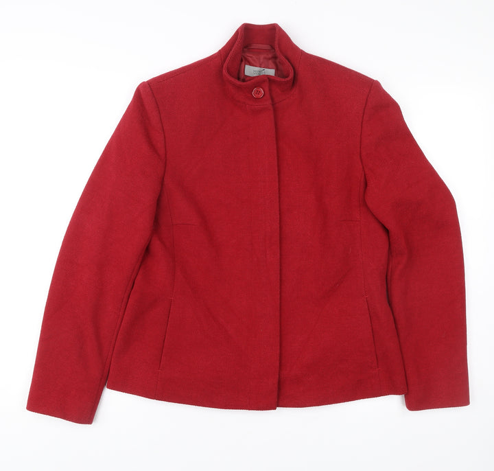Marks and Spencer Women’s Red Classic Jacket UK 12 Polyester Cotton